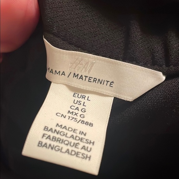H&M Large NWT Mama Maternity Elegant Black Pants W/ Pockets - Picture 2 of 8